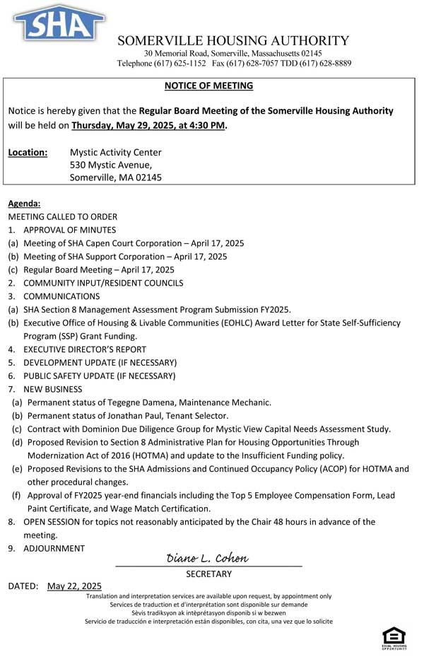 board meeting notice for May 29, 2025