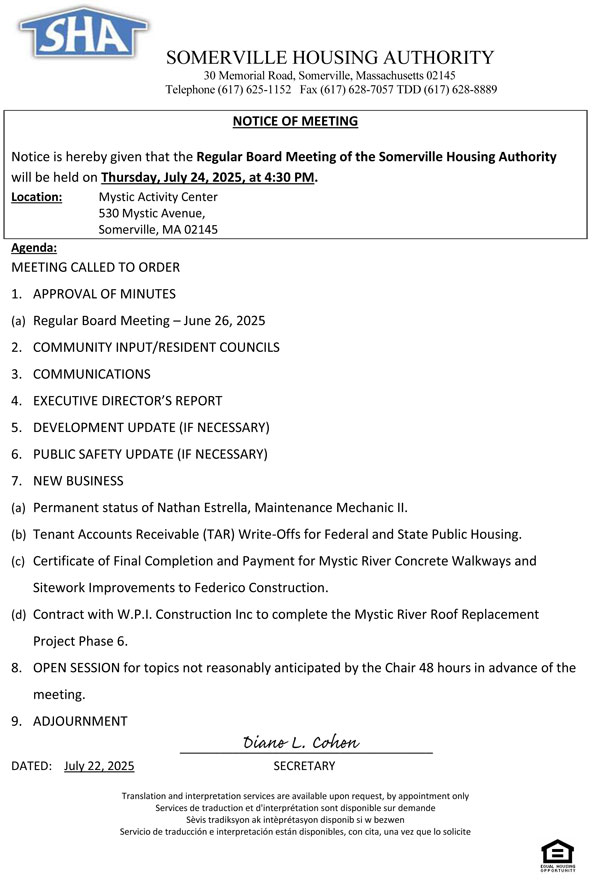 board meeting notice for July 24, 2025